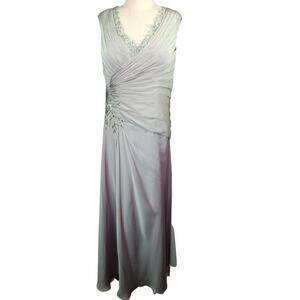Silver Iridescent Maxi Dress Size 10 New with Tags